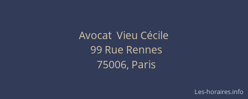 Avocat  Vieu Cécile