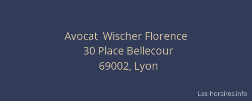 Avocat  Wischer Florence