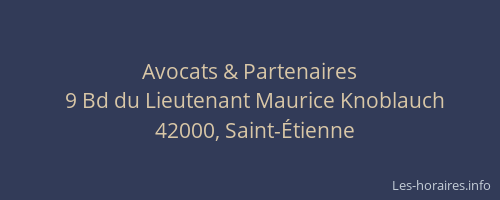 Avocats & Partenaires