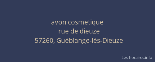 avon cosmetique