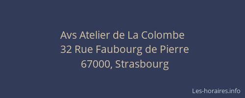 Avs Atelier de La Colombe