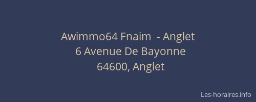 Awimmo64 Fnaim  - Anglet