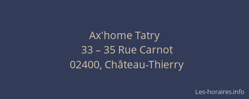 Ax'home Tatry