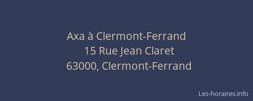 Axa à Clermont-Ferrand