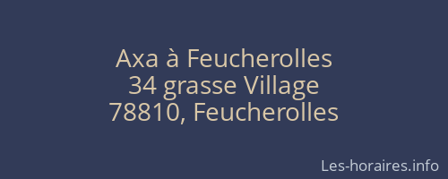 Axa à Feucherolles