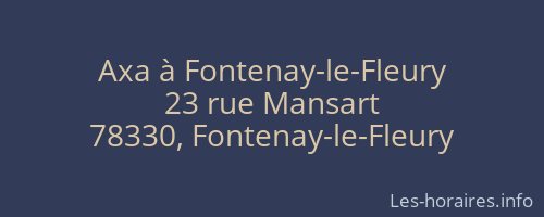 Axa à Fontenay-le-Fleury