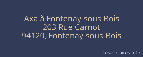Axa à Fontenay-sous-Bois