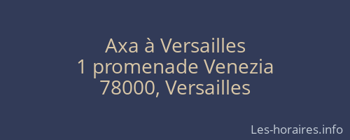 Axa à Versailles