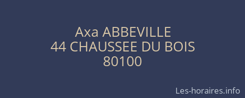 Axa ABBEVILLE