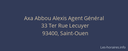 Axa Abbou Alexis Agent Général