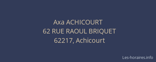 Axa ACHICOURT