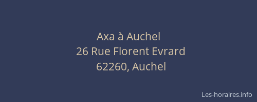 Axa &agrave; Auchel