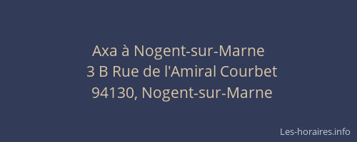 Axa &agrave; Nogent-sur-Marne