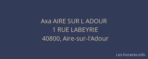 Axa AIRE SUR L ADOUR