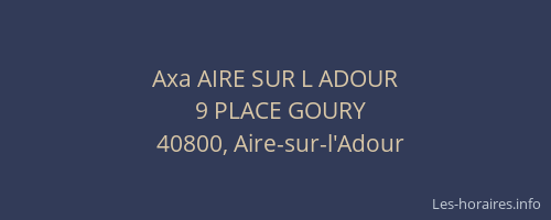 Axa AIRE SUR L ADOUR