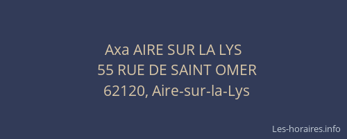 Axa AIRE SUR LA LYS