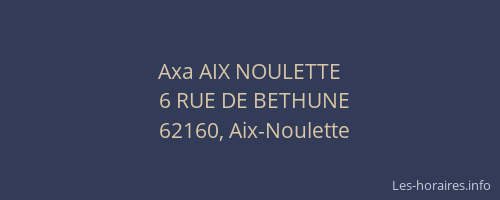Axa AIX NOULETTE