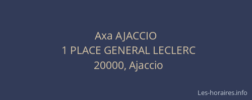 Axa AJACCIO