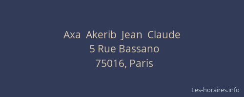 Axa  Akerib  Jean  Claude
