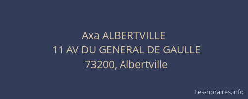 Axa ALBERTVILLE