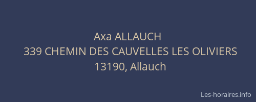 Axa ALLAUCH