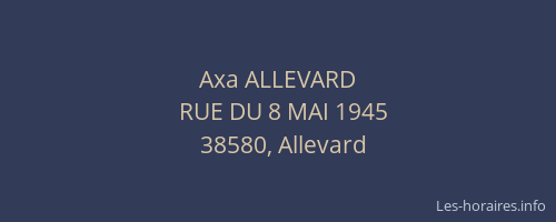 Axa ALLEVARD