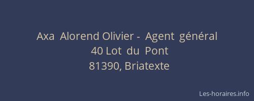 Axa  Alorend Olivier -  Agent  général