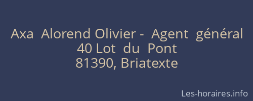 Axa  Alorend Olivier -  Agent  général