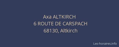 Axa ALTKIRCH