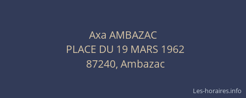 Axa AMBAZAC