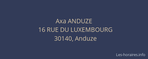 Axa ANDUZE