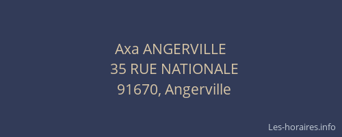 Axa ANGERVILLE