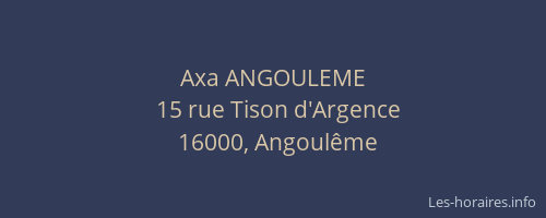 Axa ANGOULEME