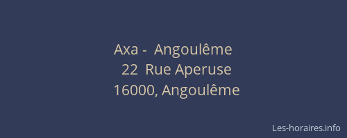 Axa -  Angoulême
