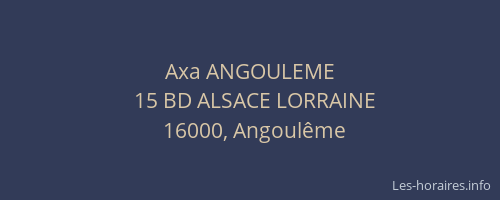 Axa ANGOULEME