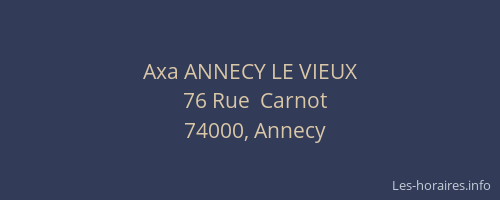 Axa ANNECY LE VIEUX
