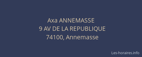 Axa ANNEMASSE