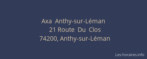 Axa  Anthy-sur-L&eacute;man