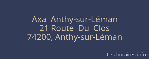 Axa  Anthy-sur-Léman