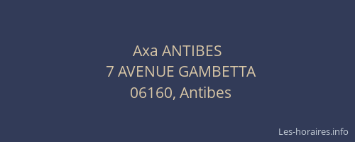 Axa ANTIBES
