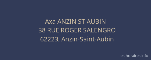 Axa ANZIN ST AUBIN