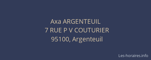 Axa ARGENTEUIL