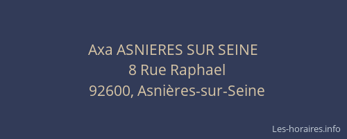 Axa ASNIERES SUR SEINE