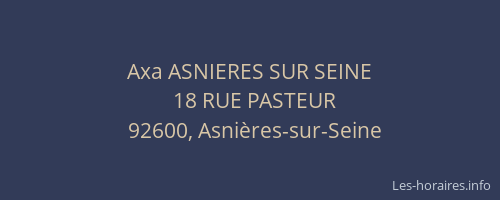 Axa ASNIERES SUR SEINE