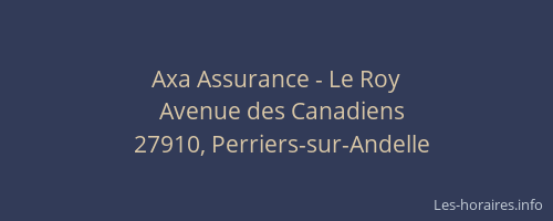 Axa Assurance - Le Roy