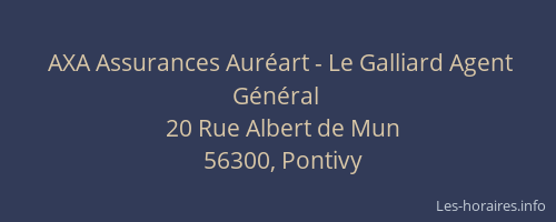 AXA Assurances Auréart - Le Galliard Agent Général