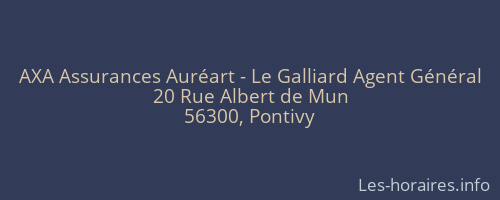 AXA Assurances Auréart - Le Galliard Agent Général