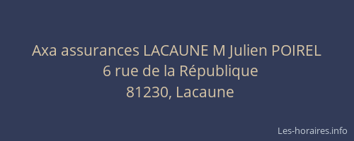 Axa assurances LACAUNE M Julien POIREL