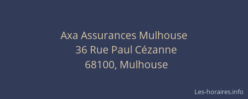 Axa Assurances Mulhouse