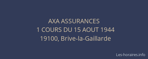 AXA ASSURANCES